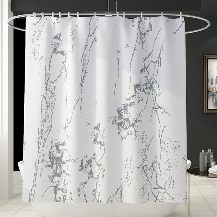 luxury marble printing christmas comforter bath mat and shower curtain sets