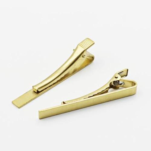 New brass Tie Clips Tie Bar Finding polished DIY garment accessories 1712723