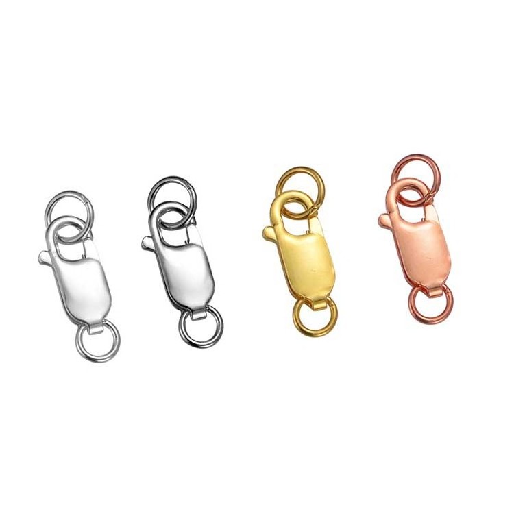 8mm 10mm 12mm 14mm 925 Sterling Silver Lobster Clasps Hooks Claw Jewelry DIY Making Findings Necklace Bracelet Buckle Connector