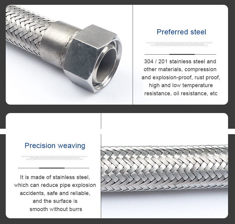 High Pressure Explosion Proof Flexible Braided Hose Stainless Steel Metal Conduit