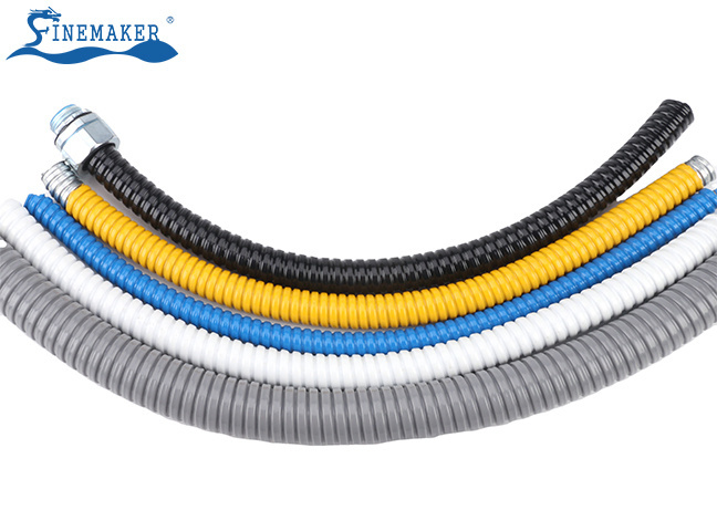 3/4 inch Cable Wire Protection Galvanized Steel Metal Hose Corrugated Pvc Coated Flexible Conduit