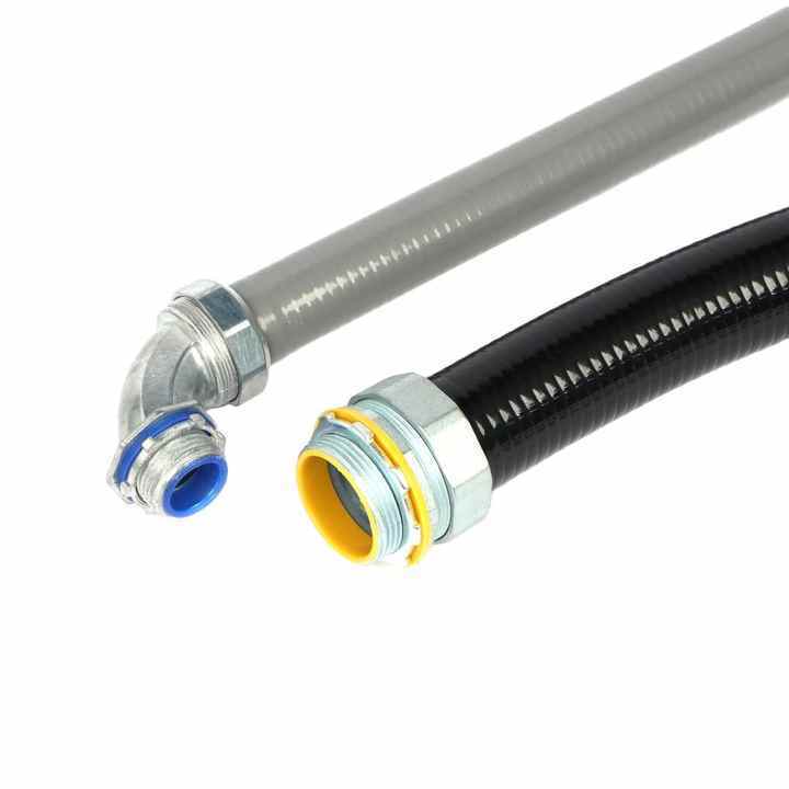 3/8 Inch Waterproof Gray Pvc Coated Liquid Tight Hose Medium Electrical Flexible Metal Conduit