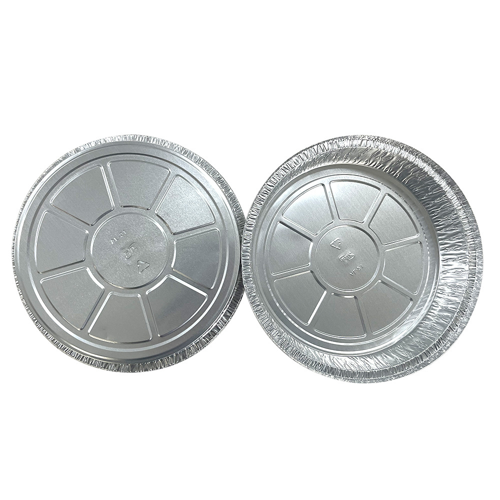 Wholesale Disposable Round Foil Pie Pans Aluminum Foil Plates For Air Fryers Baking Cooking Storage Roasting