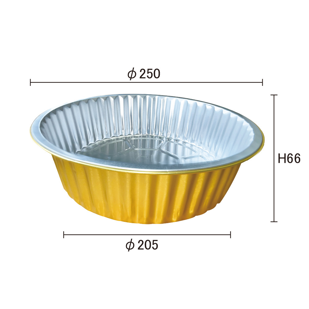 Disposable Household Pie Baking Food Storage Pan And Dishes Round Aluminum Foil Container