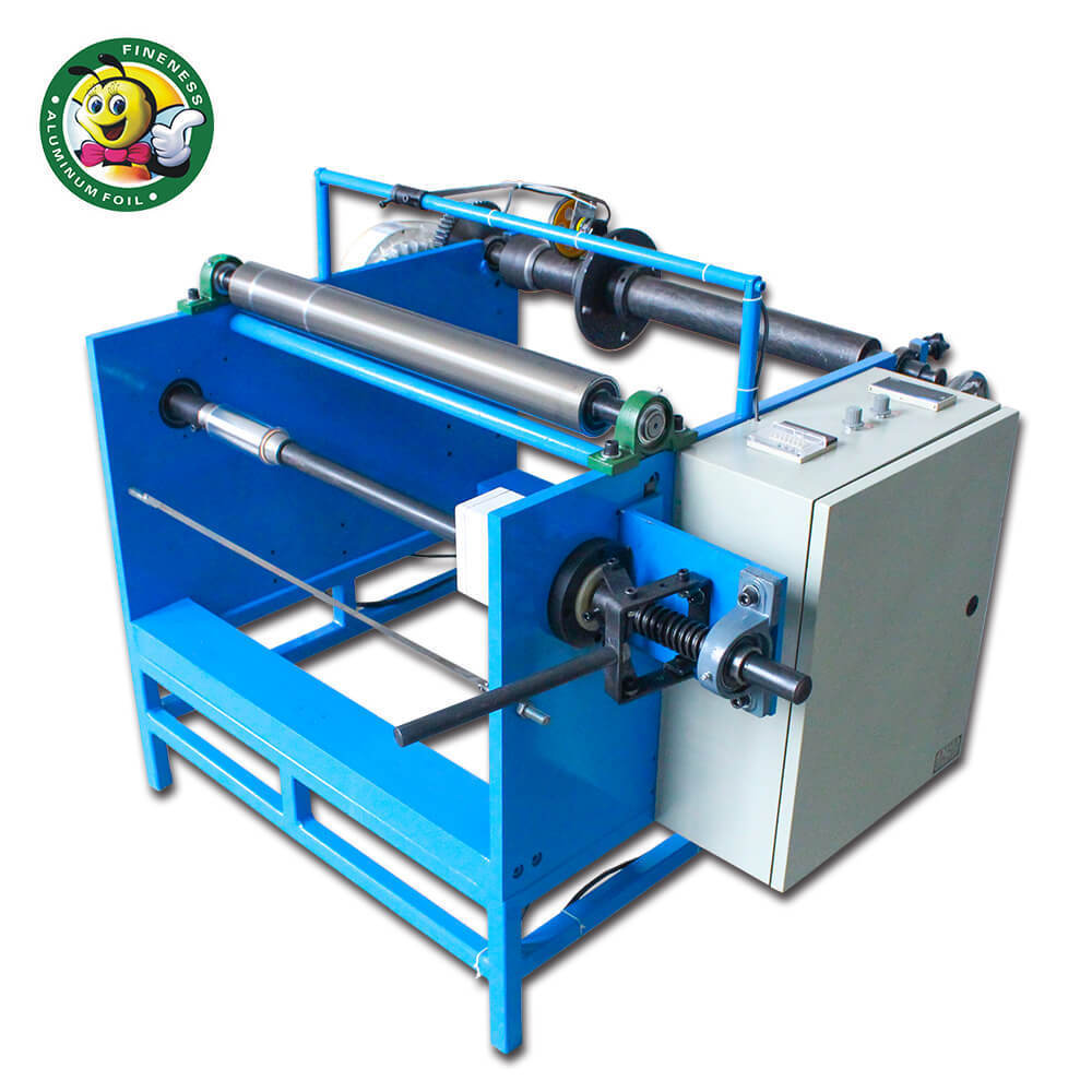 High Efficient Manual Aluminum Foil Rewinding Machine