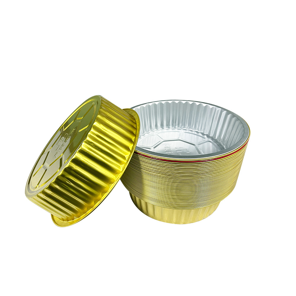 Disposable Household Pie Baking Food Storage Pan And Dishes Round Aluminum Foil Container