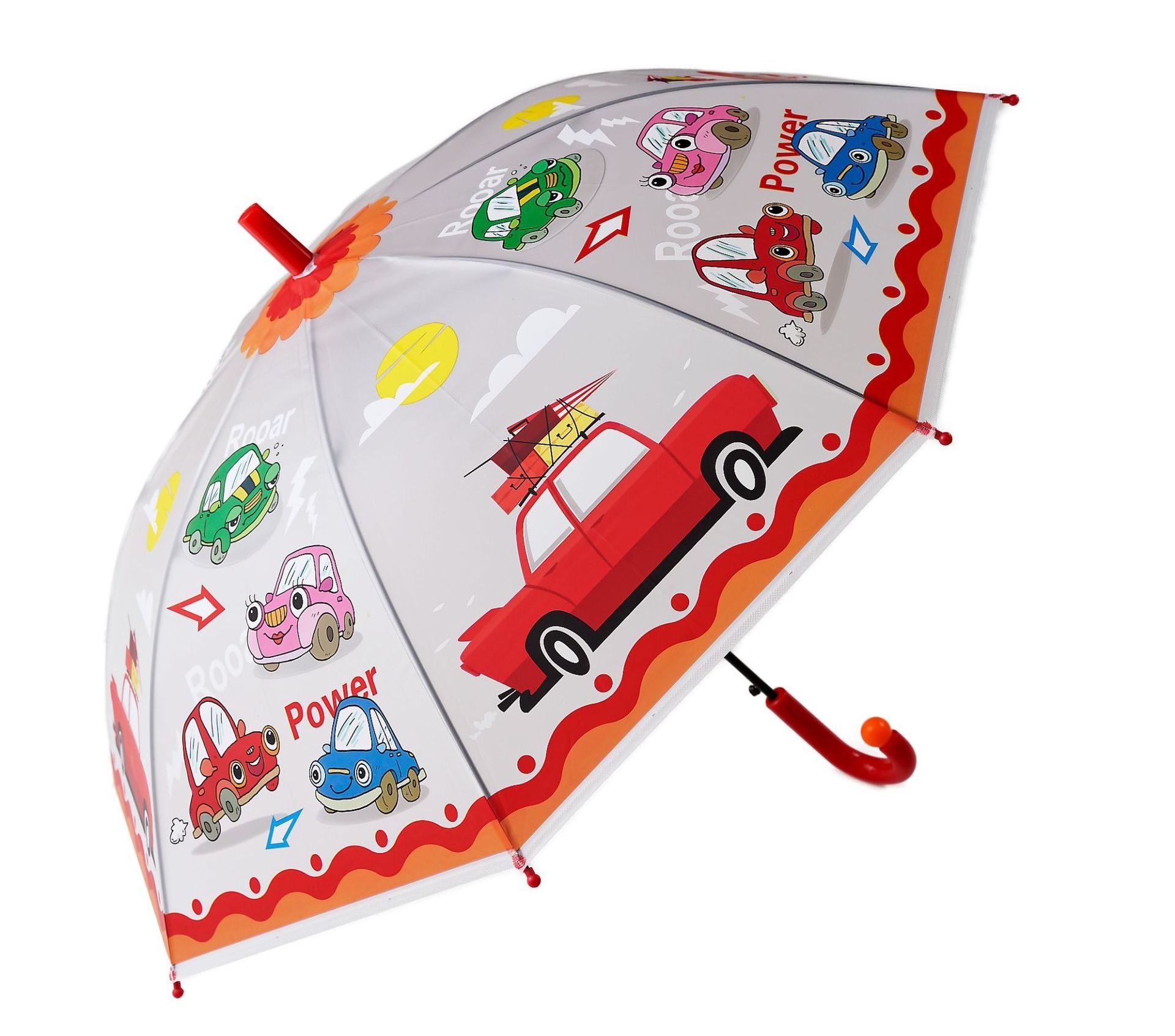 FINE OCEAN Cartoon Kids Umbrellas Eva Transparent Umbrella With Full Printing Cartoon Design Kids Umbrellas