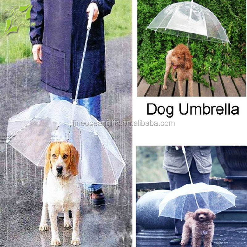 Wholesale custom design logo print recycled pet dog transparent umbrellas for the rain