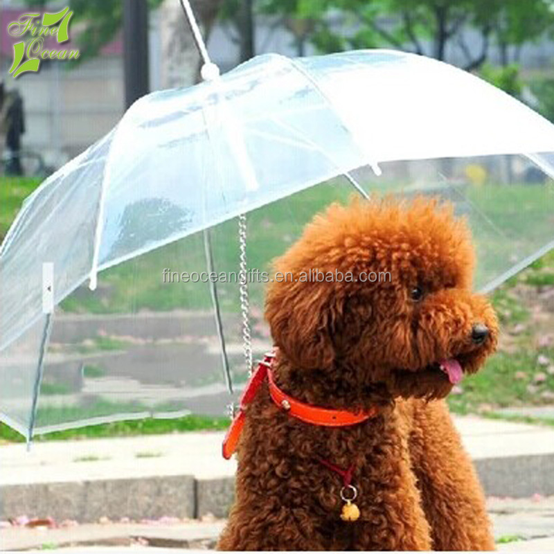 Wholesale custom design logo print recycled pet dog transparent umbrellas for the rain