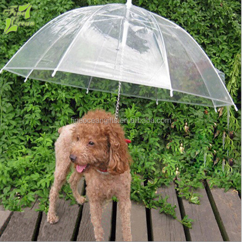 Wholesale custom design logo print recycled pet dog transparent umbrellas for the rain