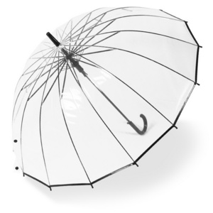 Fine Ocean 16K Custom Print High Quality Frame Straight Poe Mushroom Transparent Umbrella Promotion Umbrella For Gilfs