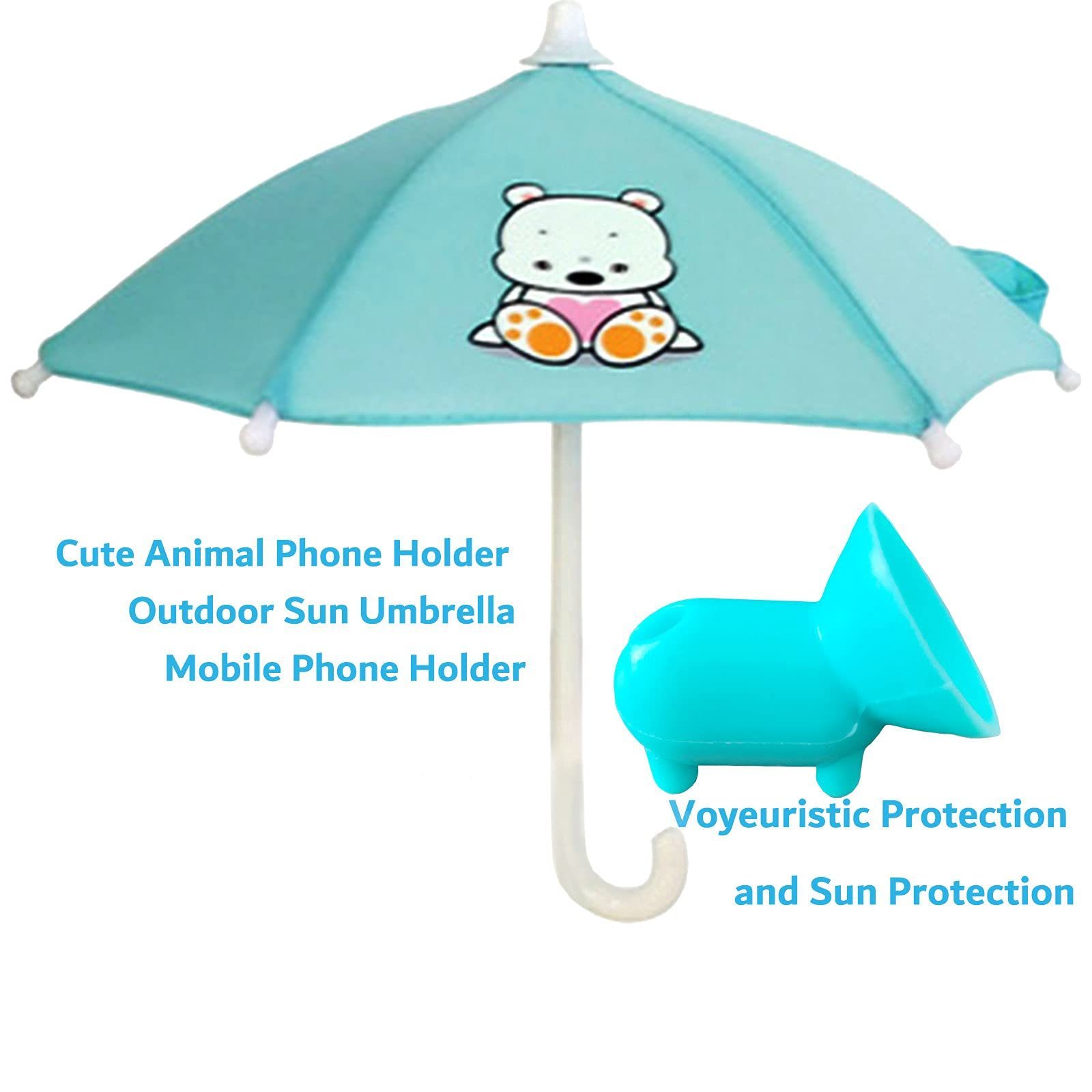 Fine Ocean Cute Cell Phone Holder  Lovely Animal Outdoor Sun Umbrella Mobile Phone Umbrella With Holder