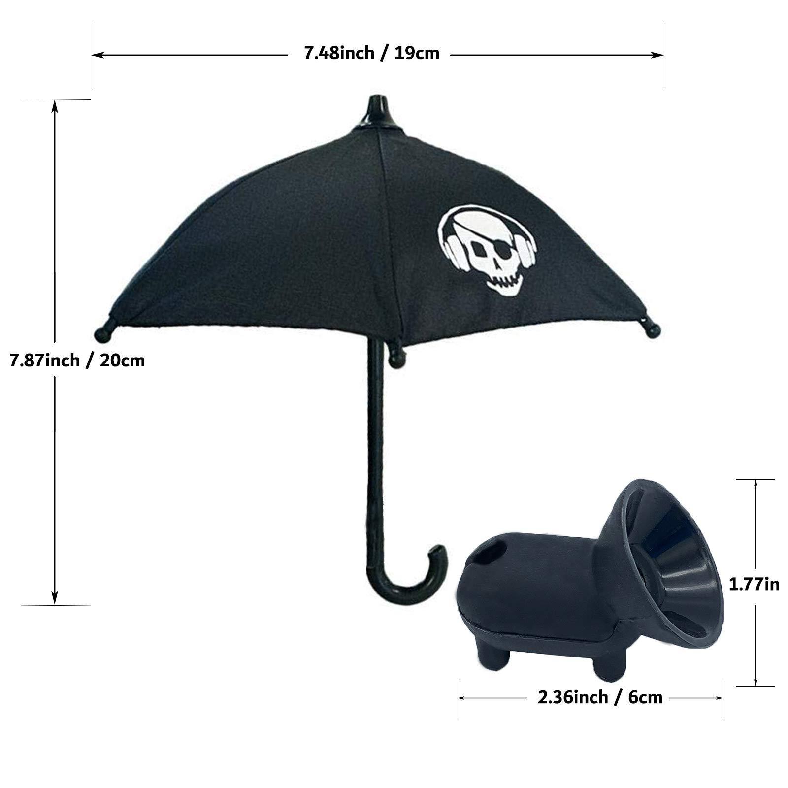 Fine Ocean  Portable Plastic Handle Promotional Custom Logo Mini Cell Phone Umbrella Motorcycle Mini Umbrella