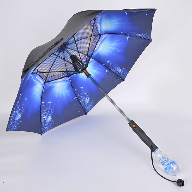 Epsilon Outdoor Mist Cooling Fan Umbrella With Fan And Water Spray Function