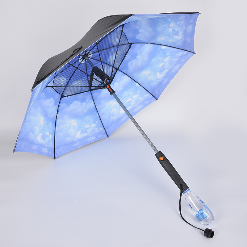 Epsilon Outdoor Mist Cooling Fan Umbrella With Fan And Water Spray Function