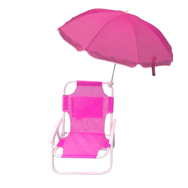 Fine Ocean  Foldable Portable Lightweight Kids Beach Chair with Umbrella Moon Chair Metal  Easy-carrying