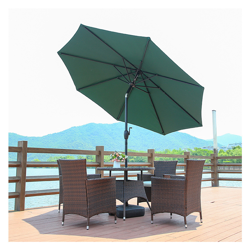 Fine Ocean  Big Size Outdoor Parasol & Base Restaurant Balinese Parasol Patio Umbrella For Garden Table