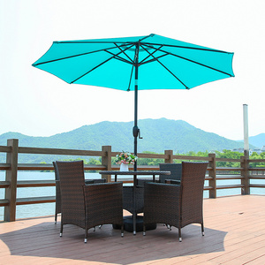 Fine Ocean  Big Size Outdoor Parasol & Base Restaurant Balinese Parasol Patio Umbrella For Garden Table