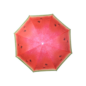 Fine Ocean 180 CM  Custom  Small Compact 170 T Polyester Fruit Beach Umbrella for Sand with Tilt Mechanism