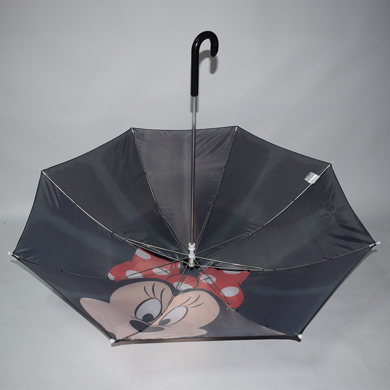 FINE OCEAN  21inch Kids Character Umbrella  Straight Umbrella With Ear and Plastic Handle