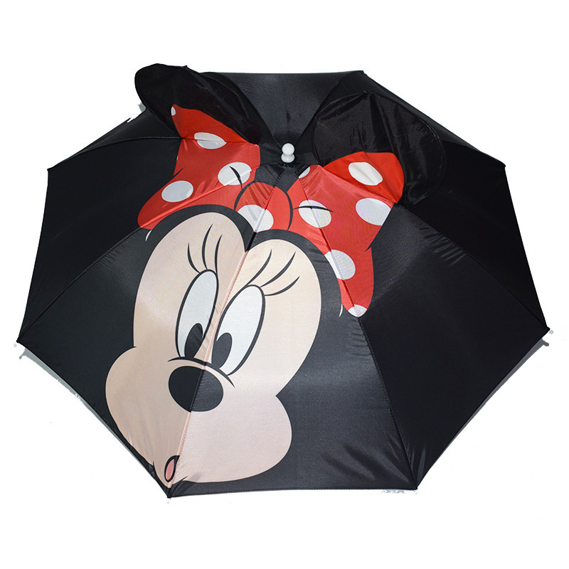 FINE OCEAN  21inch Kids Character Umbrella  Straight Umbrella With Ear and Plastic Handle