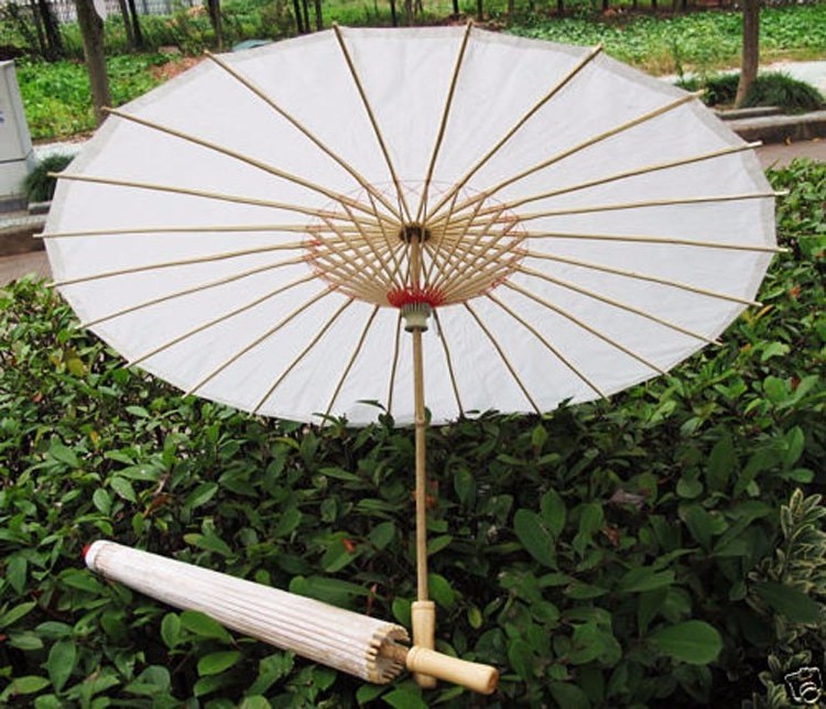 FINE OCEAN paper Decorative Mini Craft Plain Chinese Brida Gifts Parasols Handmade Oil White paper wedding umbrellas