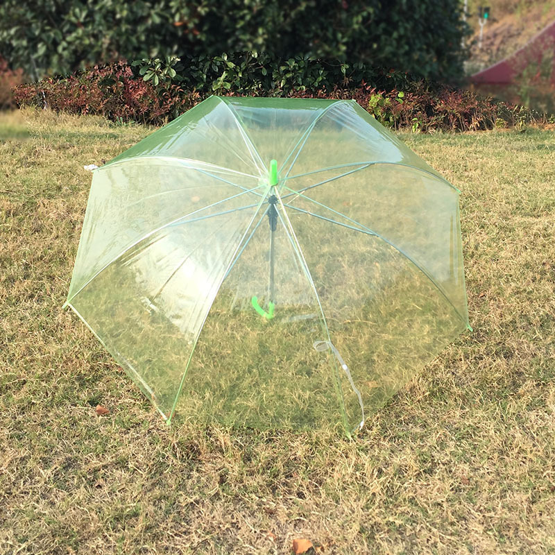 FINE OCEAN straight 23 inch see through clear POE material transparent umbrella for Japanese