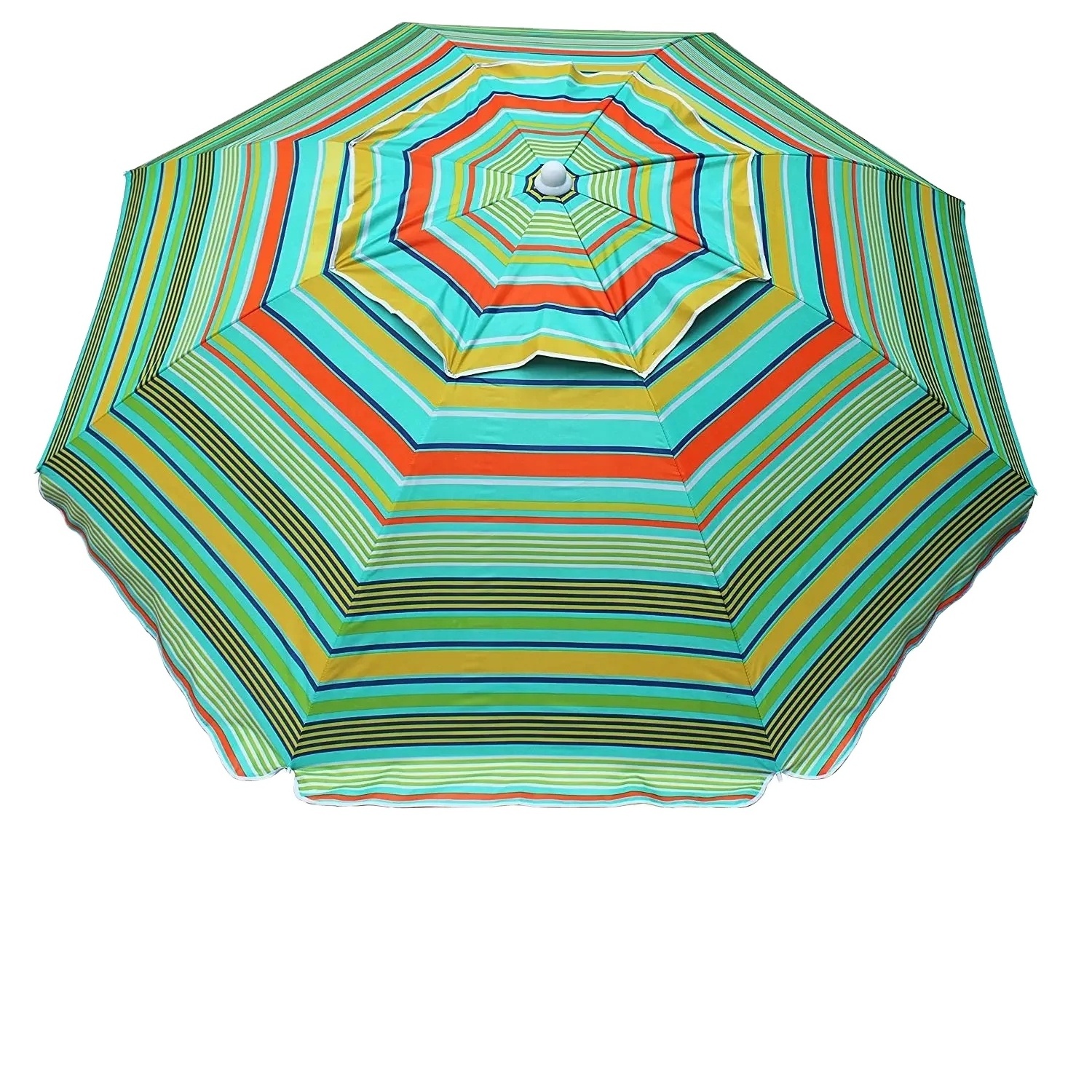 FINE OCEAN  Large Waterproof Portable Fringe Round Garden Sunshade Polyester Luxury Parasol Outdoor Sun Beach Umbrella