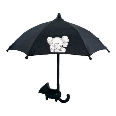 Fine Ocean  Portable Plastic Handle Promotional Custom Logo Mini Cell Phone Umbrella umbrella With Suction Cup Stand