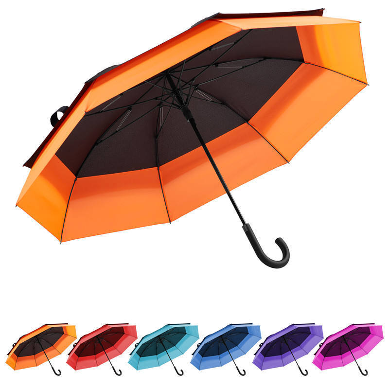 FINE OCEAN 23 Inch Extendable Double Layer Golf Umbrella Large 29 Inch Open Classic Style Straight Polyester Adults Stretch