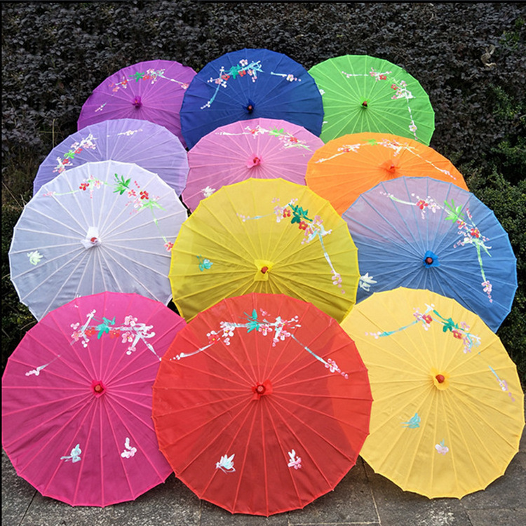 FINE OCEAN Adults Size Japanese Parasol Handmade Fabric Umbrella For Wedding Party Photography Decoration Umbrella