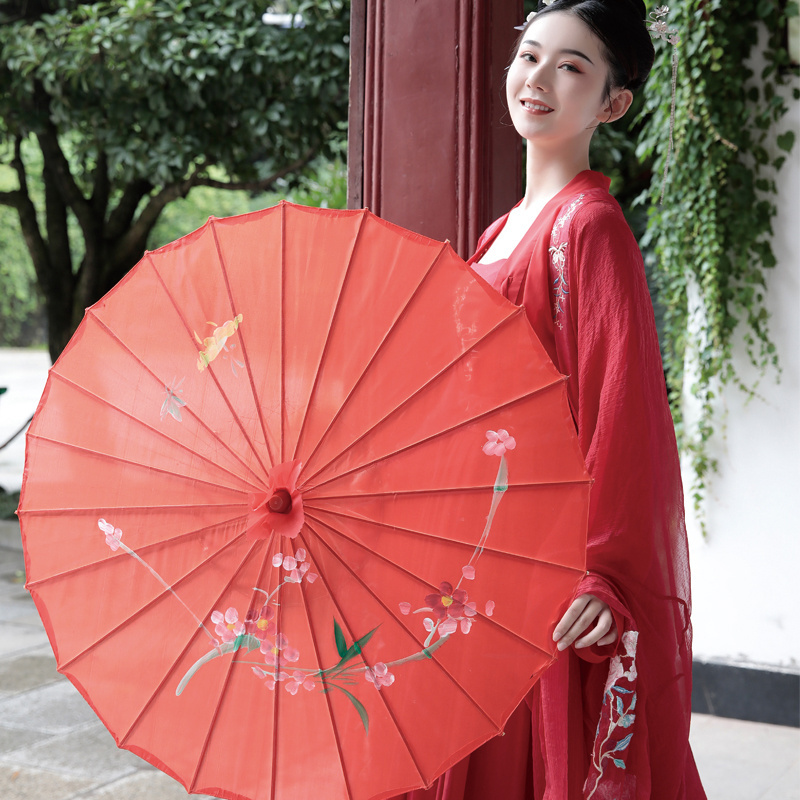 FINE OCEAN Adults Size Japanese Parasol Handmade Fabric Umbrella For Wedding Party Photography Decoration Umbrella