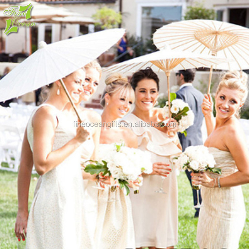 Hot Sale 32 Inch Wedding Decoration Custom Luxury White Paper Parasols Umbrella