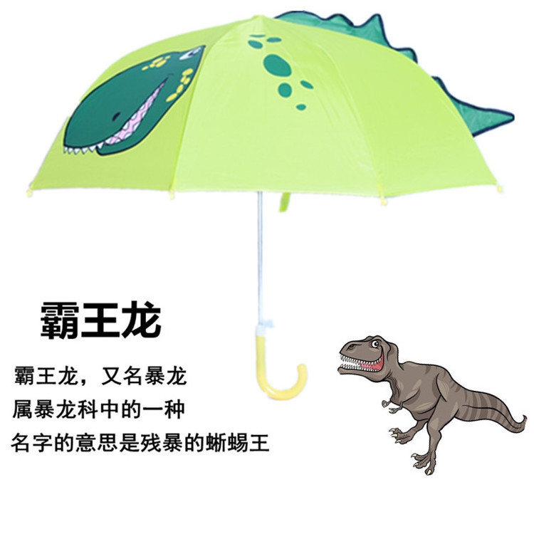 Fine Ocean Wholesale Customized Manual Carton Anime Children Umbrella Dinosaur Brolly