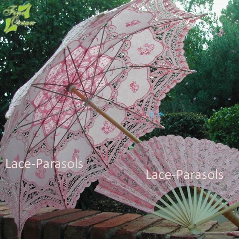 Fine Ocean White Chinese Lace Cheap Italy Souvenir Gift Deco Favors Wedding Decorative Umbrella