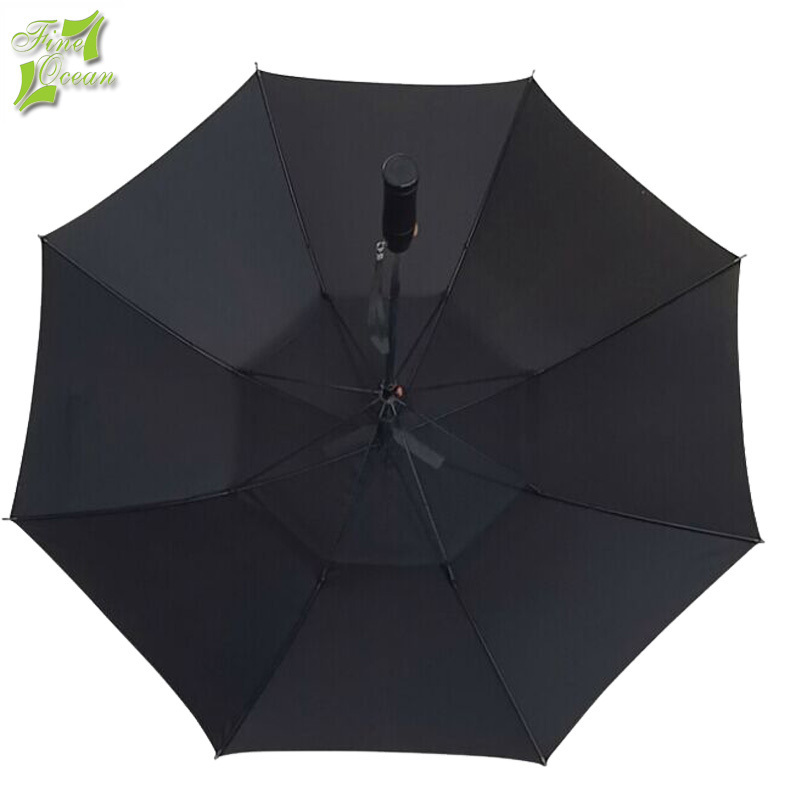 Fine Ocean Black Fan Umbrella With Battery