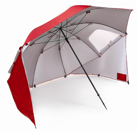 Dual-folding Umbrella Pattern and Folding Function Large Portable Outdoor Fishing Sun Umbrella With Window