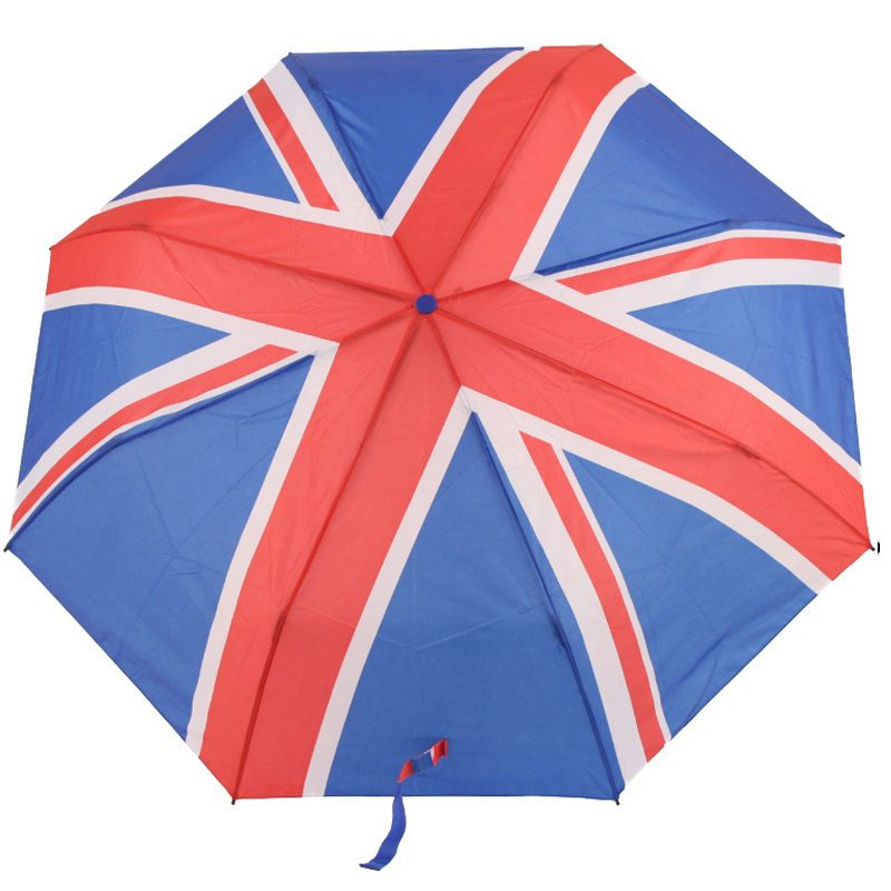 Fine Ocean 3 Folds Manual Open Close Umbrella Union Jack British UK Flag Parasol Mini Umbrella