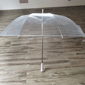 30"golf  Plastic Pvc Poe Rain Clear Transparent Umbrella With Custom Print