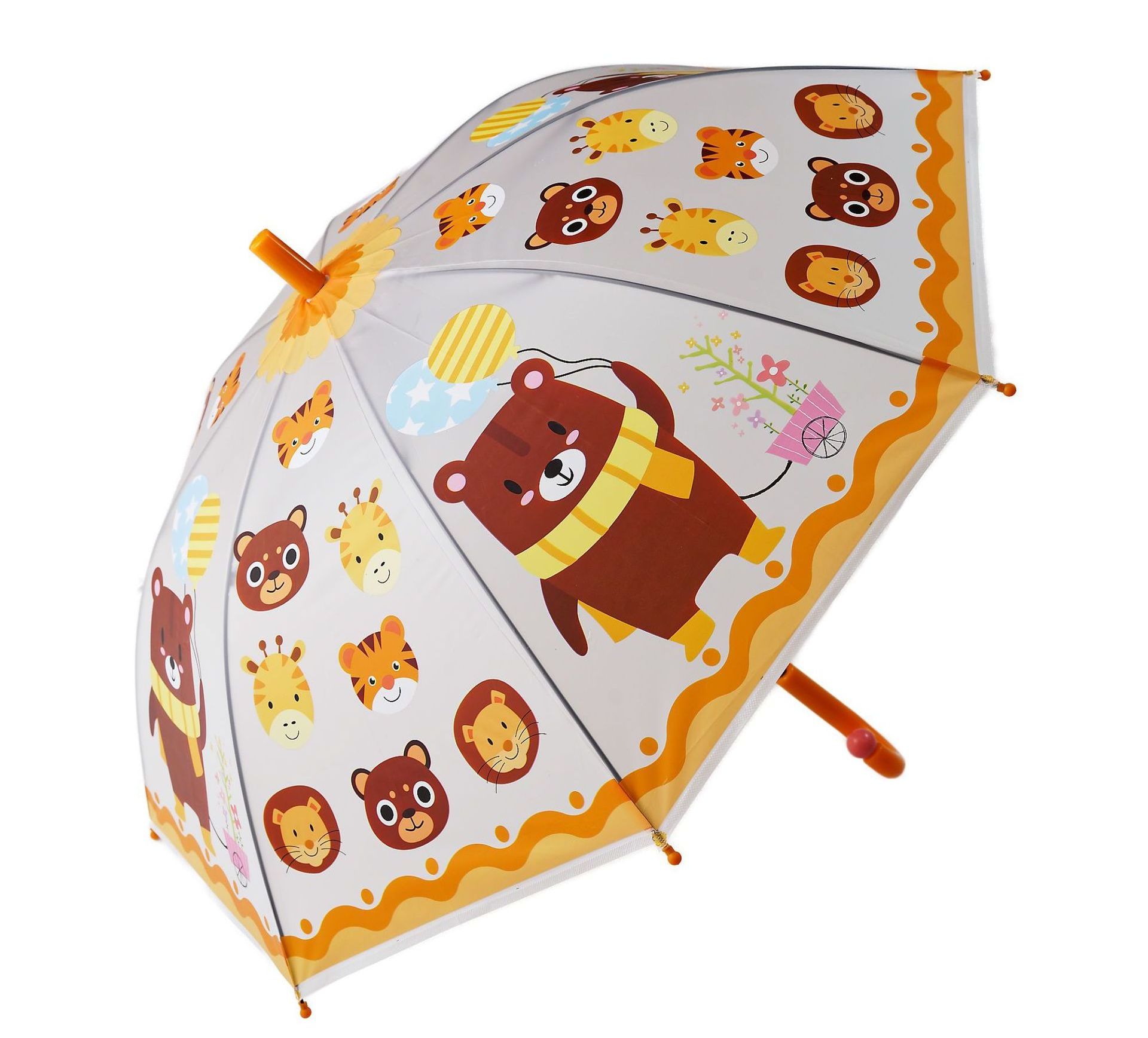 FINE OCEAN Cartoon Kids Umbrellas Eva Transparent Umbrella With Full Printing Cartoon Design Kids Umbrellas