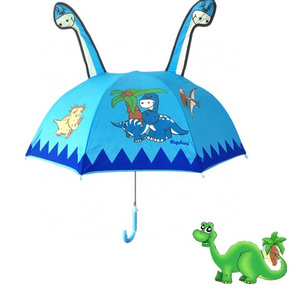 Fine Ocean Wholesale Customized Manual Carton Anime Children Umbrella Dinosaur Brolly