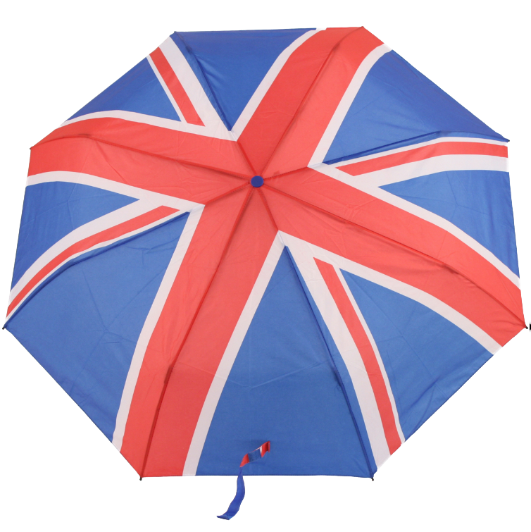 Fine Ocean 3 Folds Manual Open Close Umbrella Union Jack British UK Flag Parasol Mini Umbrella