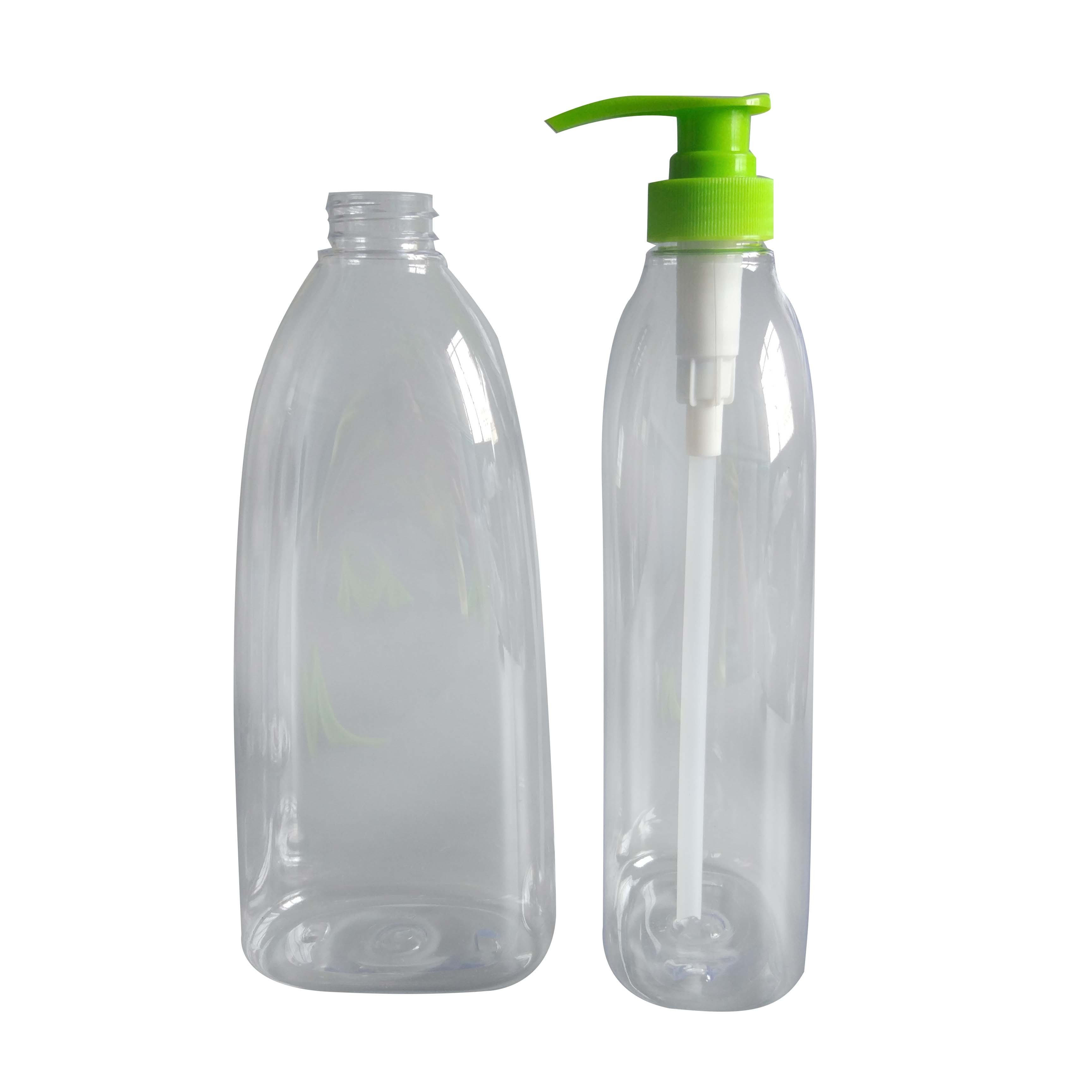 1000ml Empty clear Plastic Body Lotion Pump Bottle Liquid Soap Pet 1 liter PET plastic bottle for body wash bottle