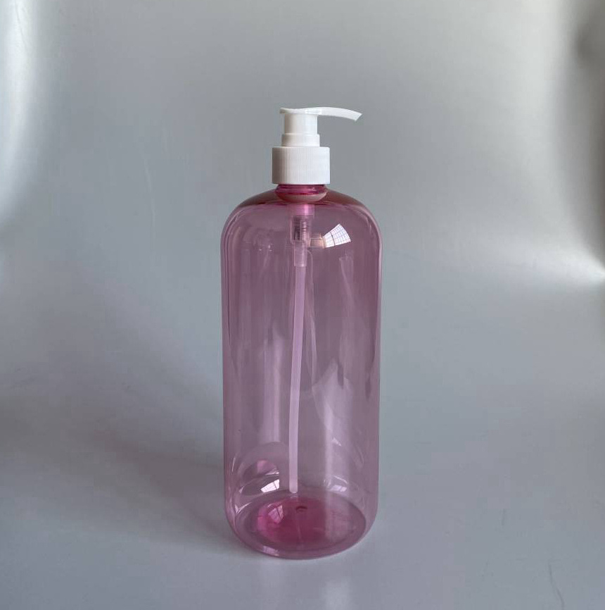 Finepack 1000ml 1 liter 1L plastic bottle for body skin care packaging and hair care conditional shampoo bottle with pump