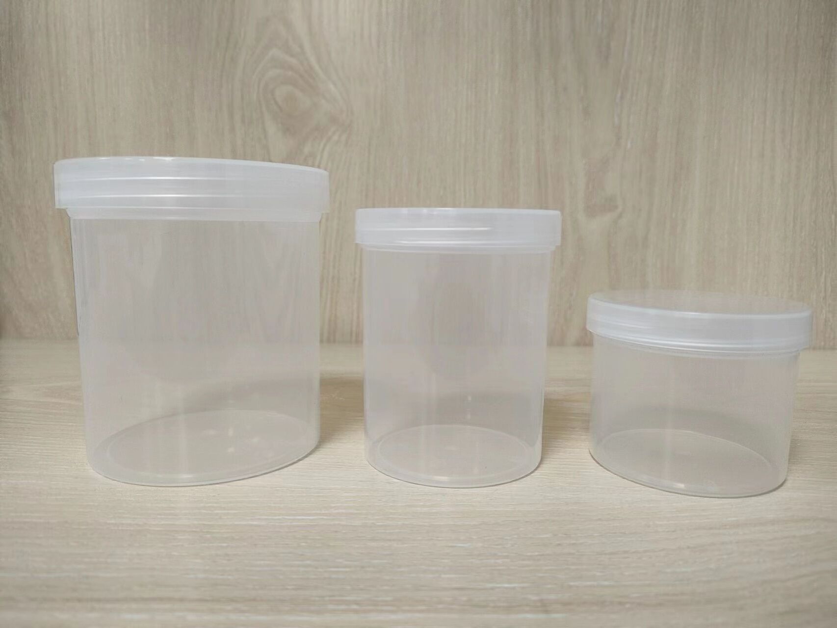 Hot sale empty wide mouth slime storage container 120ml semi-clear plastic PP cream jar