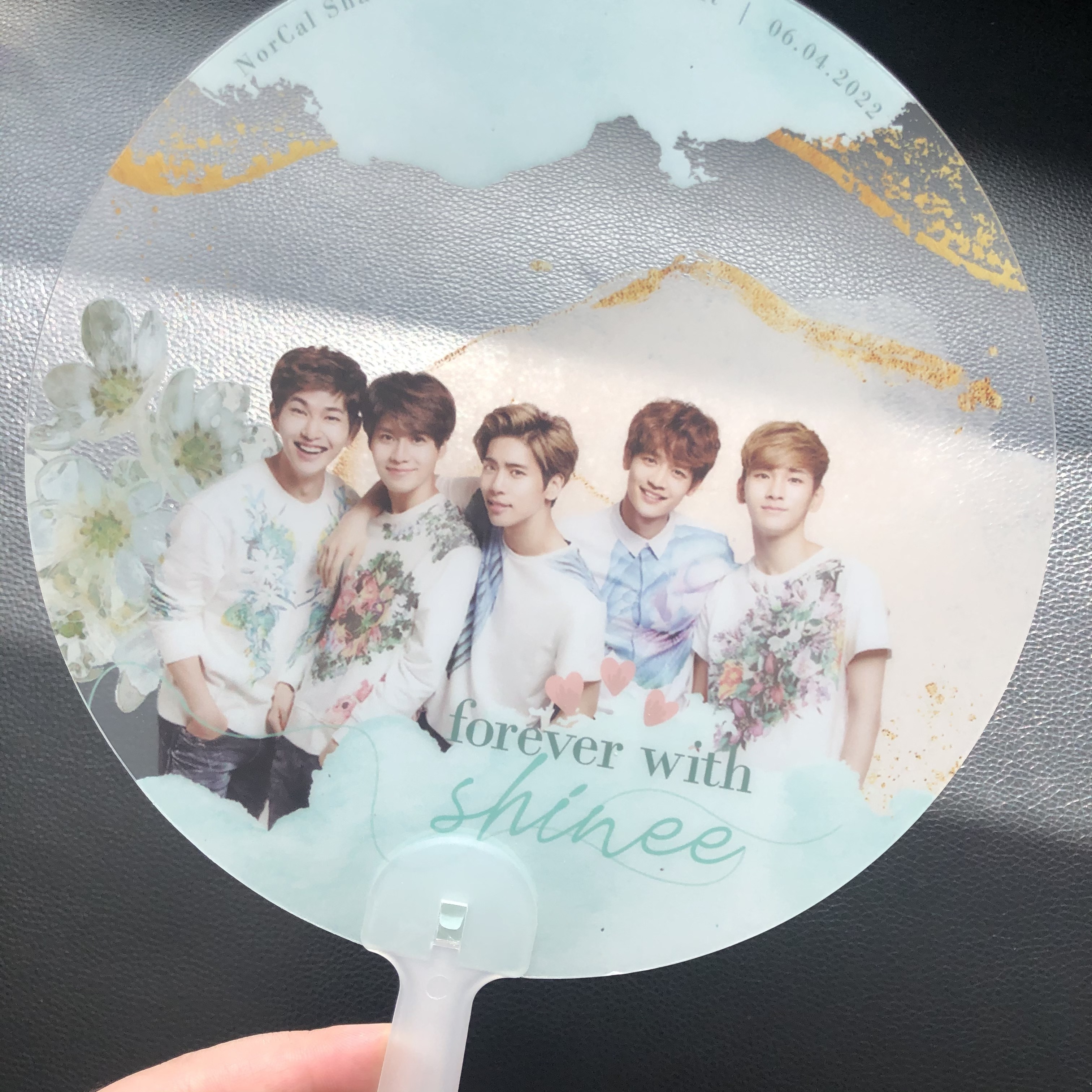 Colorful printing wholesale handfan plastic round transparent hand fans with custom design