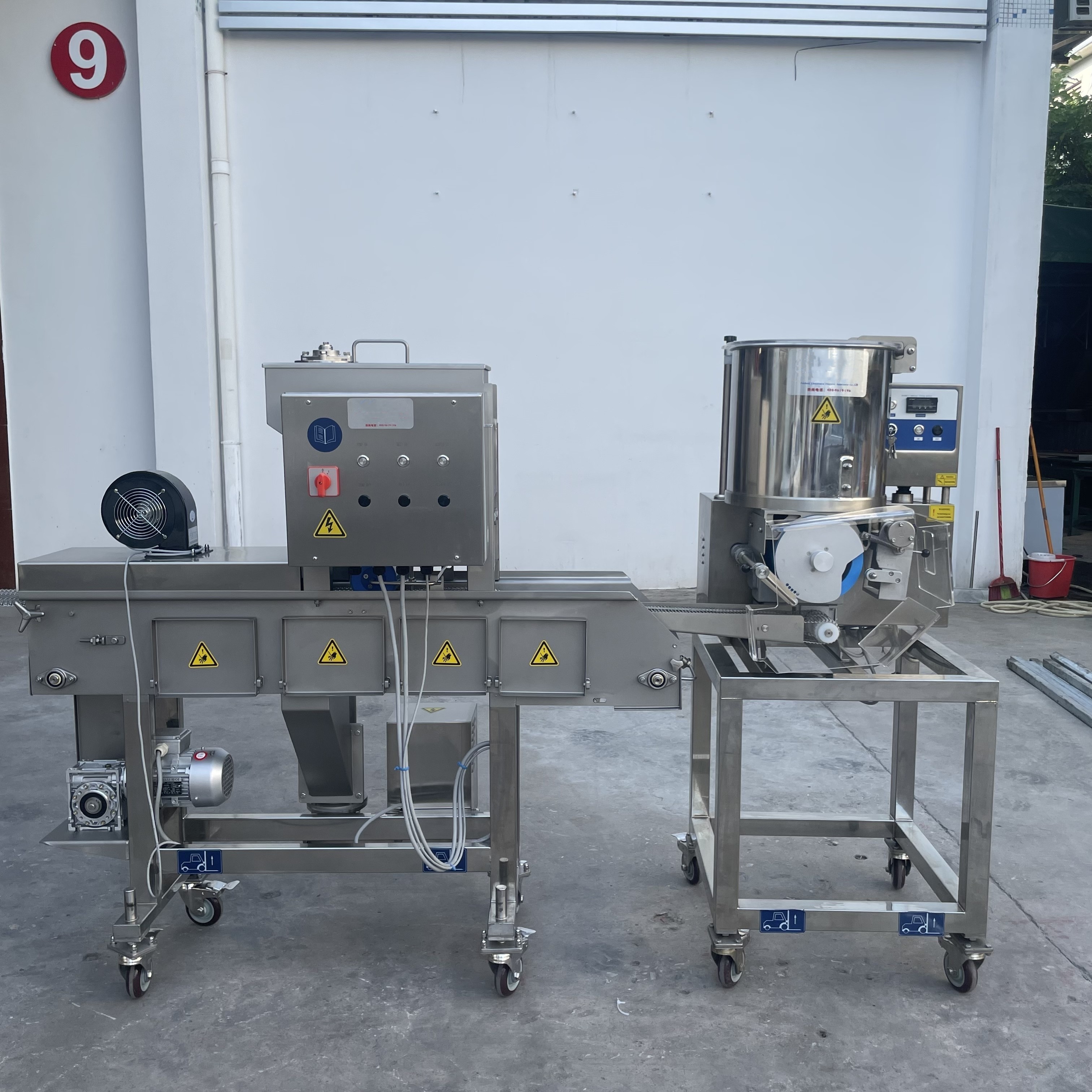 Factory Wholesale High Efficiency Burger Chicken Nugget Forming Burger Patty Making Machine Production Line