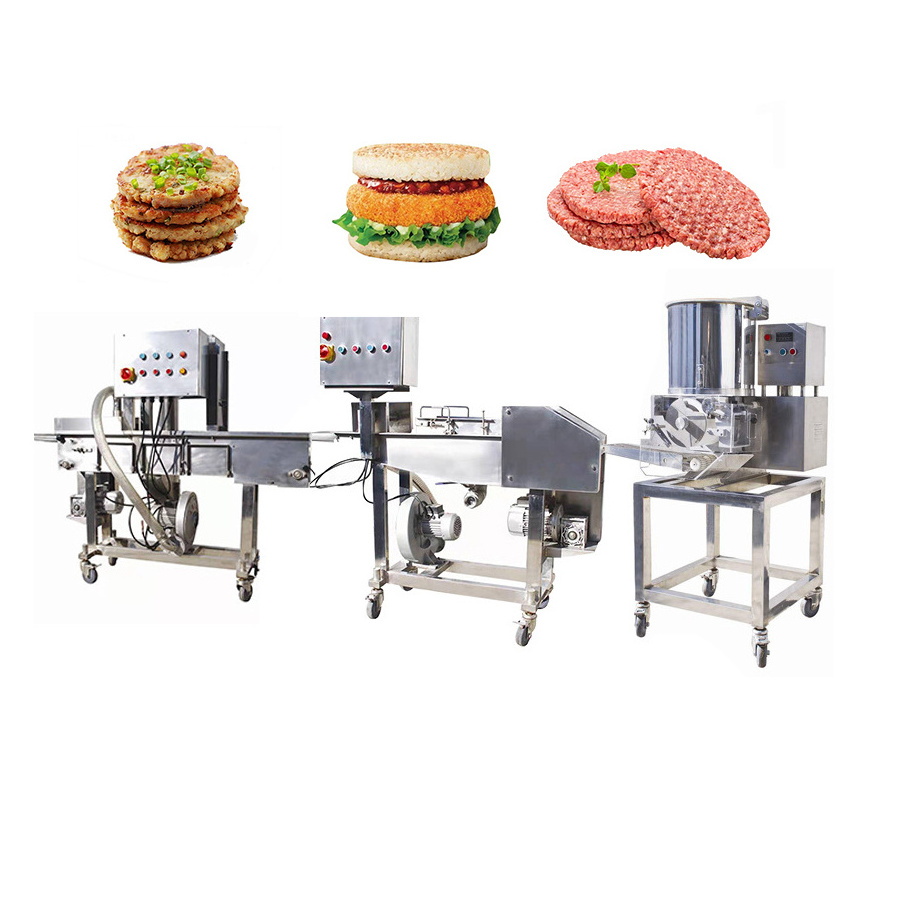 Factory Wholesale High Efficiency Burger Chicken Nugget Forming Burger Patty Making Machine Production Line