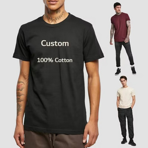 Custom logo organic cotton wear 230GSM 100%cotton solid color t shirt wholesale blank round neck regular fit tshirt for men