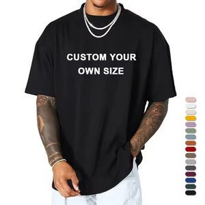 260gsm Summer oversized High Quality Cotton Customized Logo T-shirt Round Neck Men's T-shirt